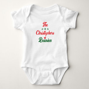Christmas Family Reunion Fun Personalized Matching Baby Bodysuit