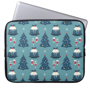 Christmas Fancy Party Celebration vintage seamless Laptop Sleeve