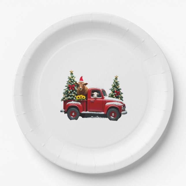 Christmas Farm (2) Paper Plate (Front)