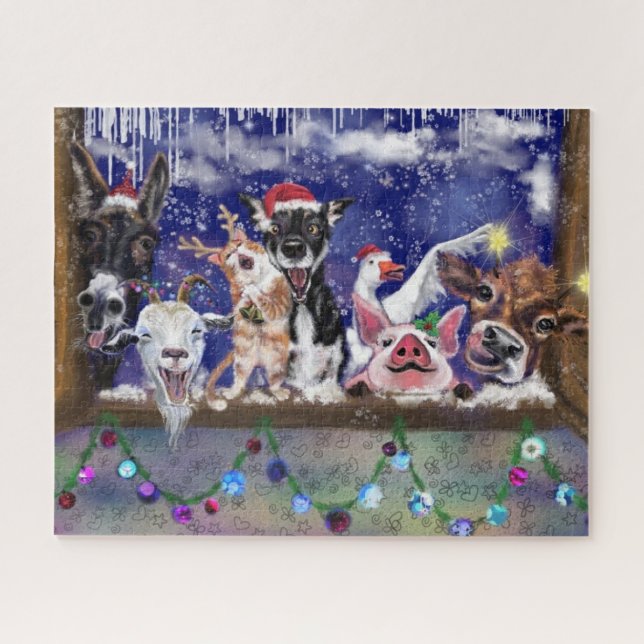 Christmas Farm Animal Puzzle (Horizontal)