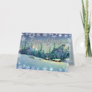 CHRISTMAS FARM by SHARON SHARPE Holiday Card