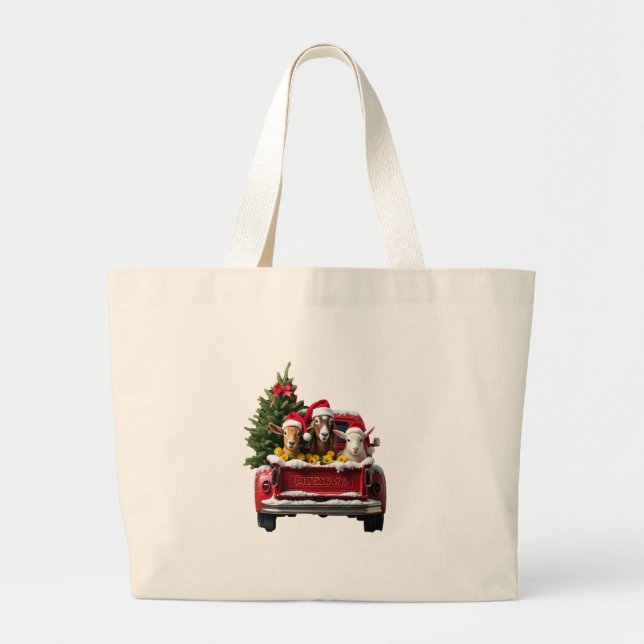 Christmas Farm Large Tote Bag (Front)