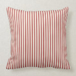 Christmas Farmhouse Rustic Vintage Red Ticking Throw Pillow<br><div class="desc">Christmas Farmhouse Rustic Vintage Red Ticking Throw Pillow.  Cotton available.  Zipper.  Perfect Christmas accent.</div>
