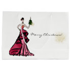 Christmas Fashion Illustration with tree