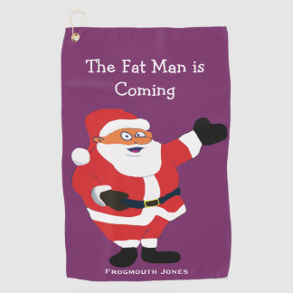 Christmas Fat Man Santa Office Humour Funny Joke Golf Towel