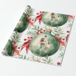 Christmas Father Dad Son Watercolor Ornament Wrapping Paper<br><div class="desc">Christmas Father Dad Son Watercolor Ornament</div>