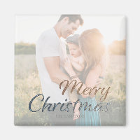 Christmas Faux Silver & Gold Custom Photo