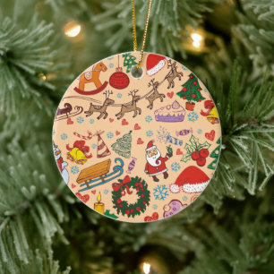 Christmas Faves Ceramic Ornament