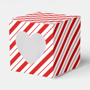 Christmas Favour Box Candy Cane Stripe