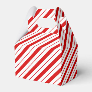 Christmas Favour Box Candy Cane Stripe