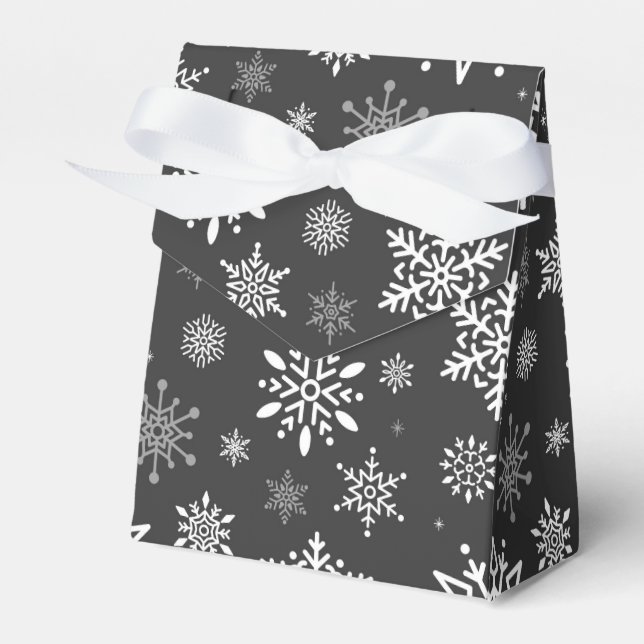 Christmas Favour Box Snowflakes (Front Side)