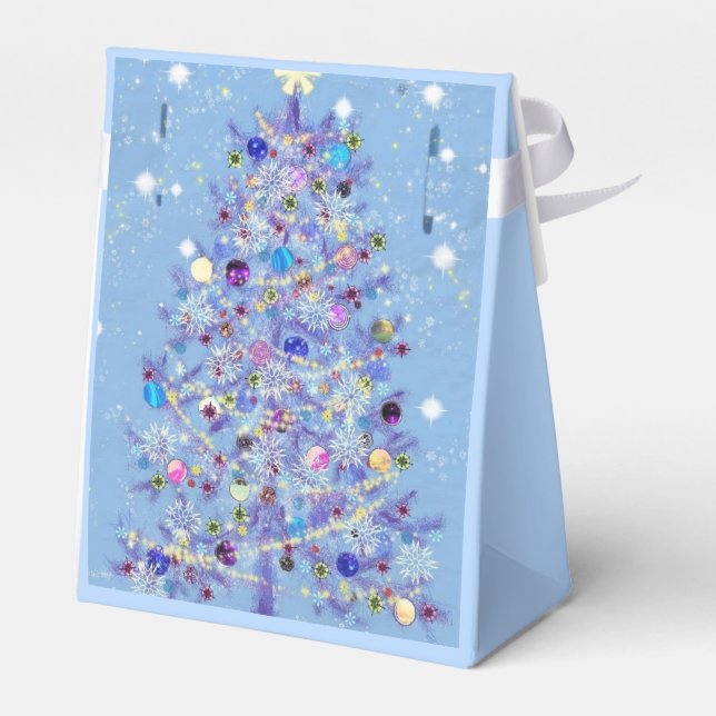 Christmas Favour Box with Beautiful Christmas Tree (Back Side)