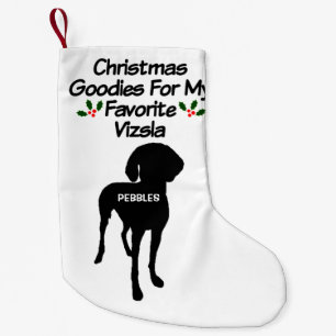 Christmas Favourite Vizsla Dog Small Christmas Stocking
