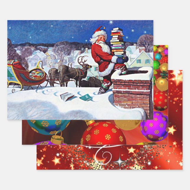 Christmas favourites wrapping paper sheets (Set)