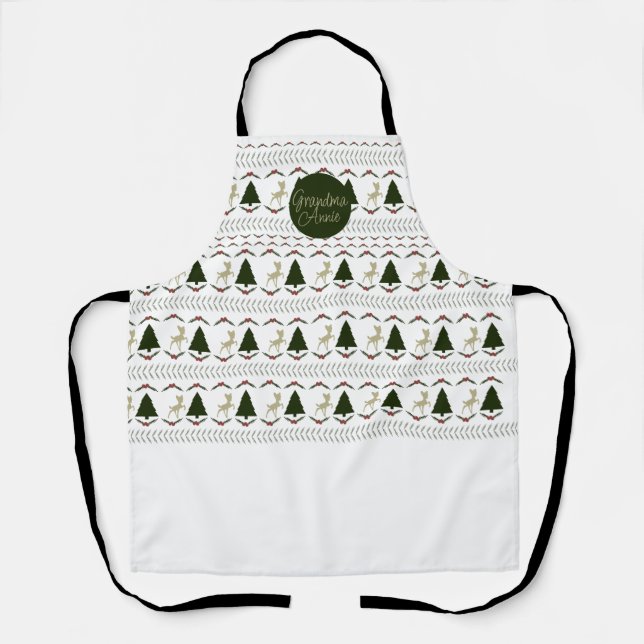 Christmas Fawn Apron (Front)