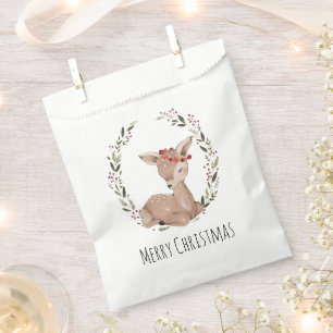 Christmas Fawn Wreath  Favour Bag