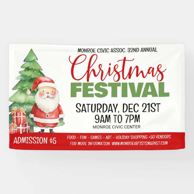 Christmas Festival Banner (Horizontal)