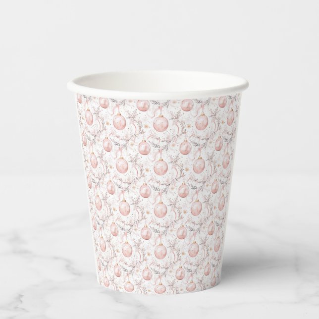 Christmas Festive Baubles Paper Cups (Front)