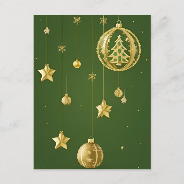 Christmas Festive Holiday Decorations Postcard (Front)