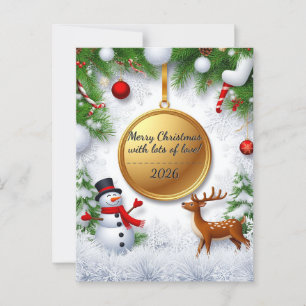 Christmas Festive Holiday Scene Postcard