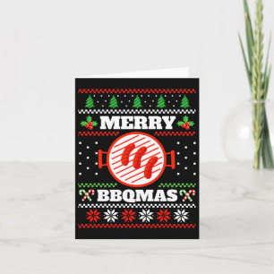 Christmas Festive Pattern Advent Byrbecue Grill  Card