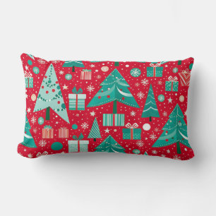Christmas festive pattern lumbar pillow
