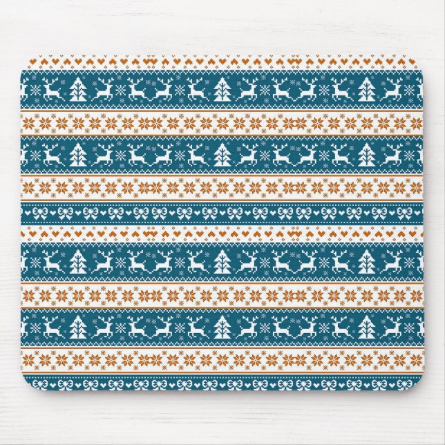 Christmas festive pattern mouse pad (Front)