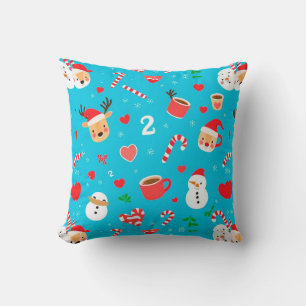 Christmas festive pattern throw pillow