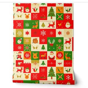 Christmas festive pattern wallpaper