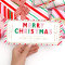 Christmas Festive Stripe Gift Voucher Card