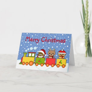 Christmas Festive Train Holiday Card