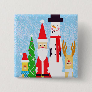 Christmas Figures 2 Inch Square Button