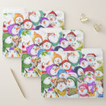 Christmas File Folder with Happy Snowmans Party<br><div class="desc">File Folders with Happy Snowmans Merry Christmas Party Funny Drawing Cartoon Snowman Celebration - Choose / Add Your Unique Text / Font / Colour - Make Your Special Gift - Resize and move or remove and add elements / image with customization tool ! - Drawing and Design by MIGNED. You...</div>