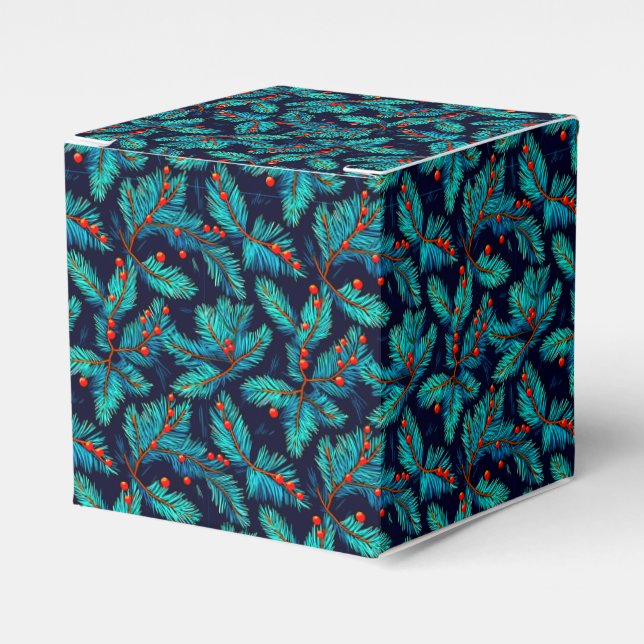 Christmas Fir Branch Pattern-82397 Favor Box (Front Side)