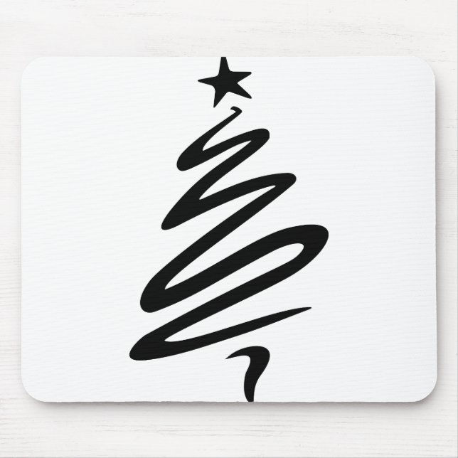 Christmas Fir Star Stylised Three Tree Mouse Pad (Front)