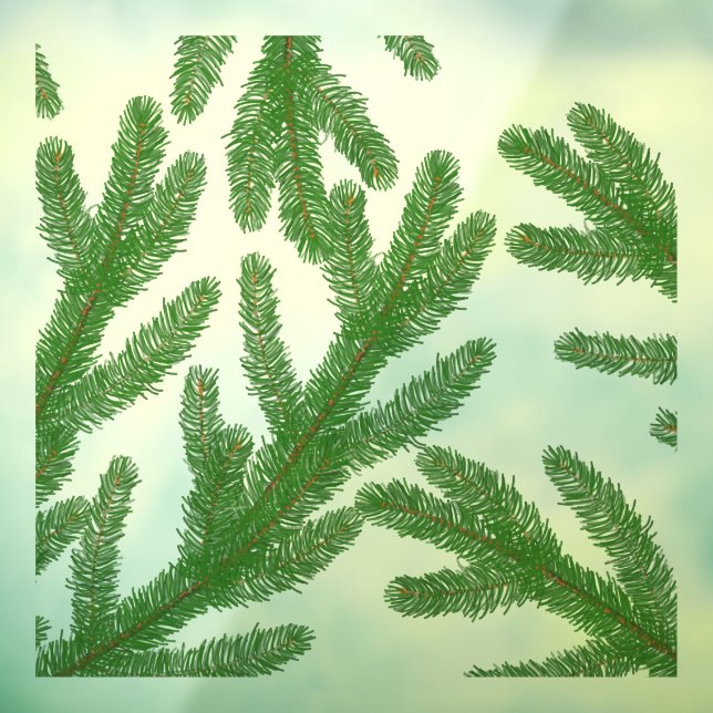 Christmas fir tree branches  window cling (Sheet 3)