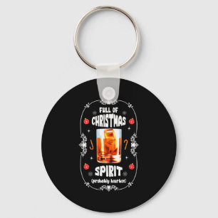 Christmas Fir Tree With Bourbon Ugly Xmas Bourbon  Keychain