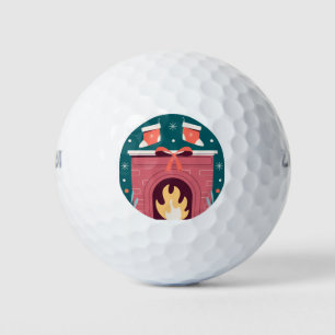 Christmas fire golf balls