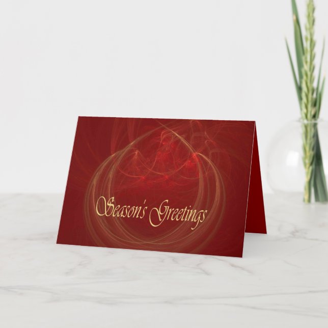 CHRISTMAS FIRE ~ Season's Greetings Holiday Card (Front)