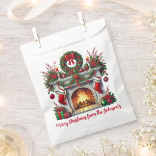 Christmas Fireplace Favour Bag