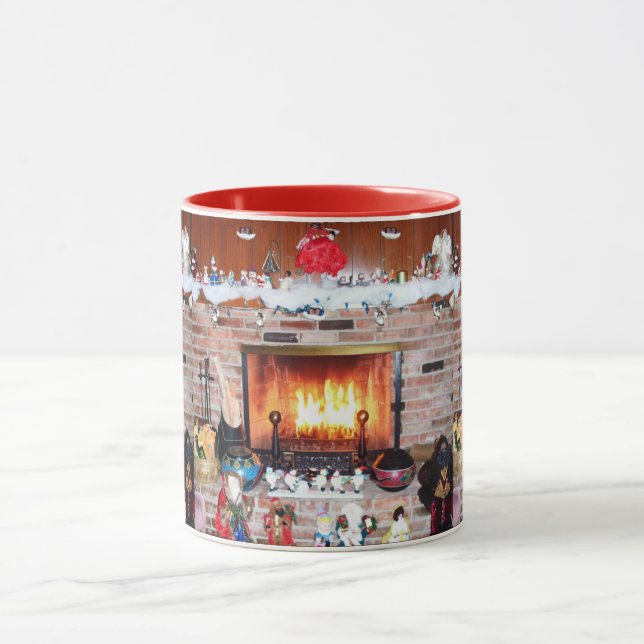 CHRISTMAS FIREPLACE  MUG (Center)