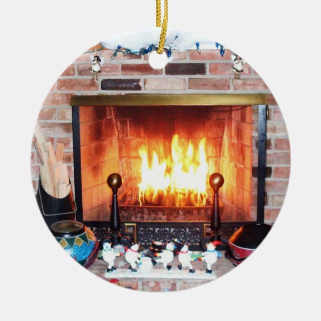 CHRISTMAS FIREPLACE ornament (Front)