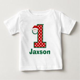 Christmas First Birthday Santa Shirt