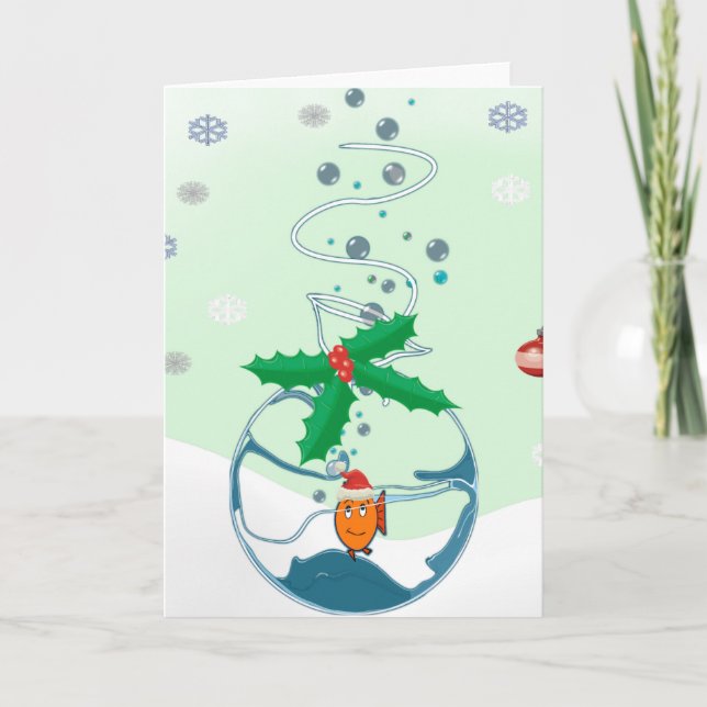 Christmas Fish Add Text by clicking Customize Holiday Card (Front)