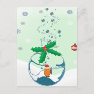 Christmas Fish Holiday Postcard