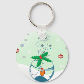 Christmas Fish Keychain