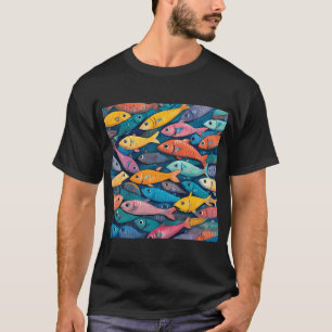 Christmas Fish US Flag Xmas Patriotic Fishing T-Shirt