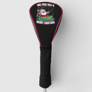 Christmas Fisherman Fishing Funny Cool Santa Claus Golf Head Cover