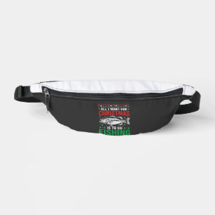 Christmas Fishing Bass Ugly Sweater Fanny Pack