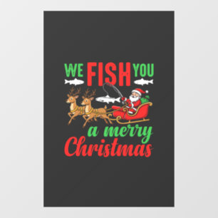 Christmas Fishing Merry Fish You Window Cling